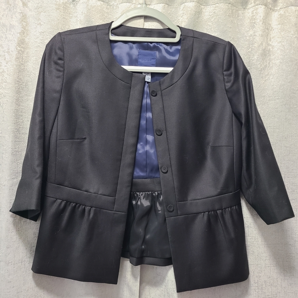 J. Crew Wool Black Blazer Women's Size 4